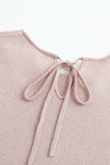 SWAYING/KNIT profile cuffed long-sleeved slim fit pullover SW24RE1T08 light pink PS11